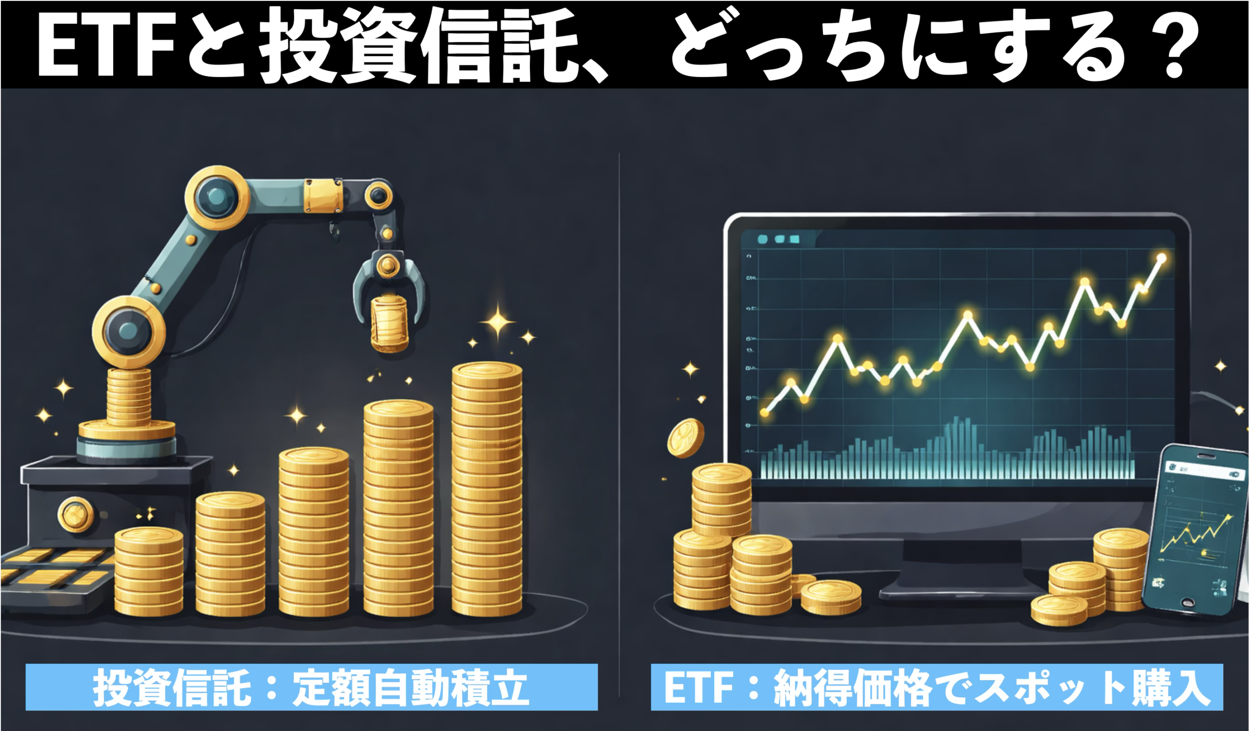 ETFと投資信託、どっちにする？