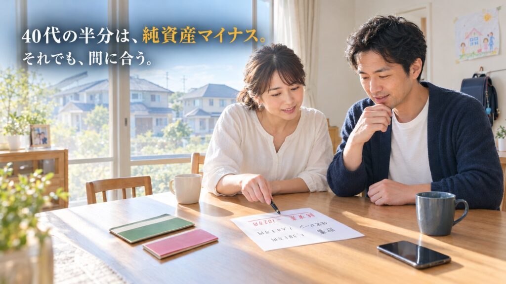 40代の半分は純資産マイナス。ダイニングで家計を1枚に書き出す40代夫婦